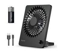 EasyAcc Ventilateurs USB Rechargeable 4-10 Heures D'utilisation Ventilateurs de Table Portable Silencieux Mini Ventilateur Bureau Puissant Vent pour Maison Chambre Camping Voyage