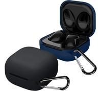 Easybee [2 Pack] Case Compatible With Samsung Galaxy Buds Fe/2 Pro/2/Pro/Live, Ultra-Thin Shockproof Silicone Protective Case - Blue And Black