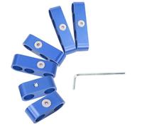 EASYBERG Kit de séparateurs de fils de bougie d'allumage en aluminium 7 mm, 8 mm, 9,5 mm, séparateur de fils pour bougies d'allumage SBC 350 (bleu)