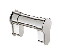 Easyblind Cylindre aveugle universel, réglable et résistant au feu, épaisseur de la porte : 50 à 76 mm, nickelé avec mécanisme d'emboîtement