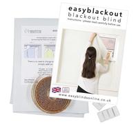 Easyblinds Easyblackout Store occultant avec Ruban adhésif, Blanc, pour fenêtres jusqu'à 200x135cm, Autres Disponibles, Faire n’Importe Quelle Forme/Taille, Design breveté, Occultation complète