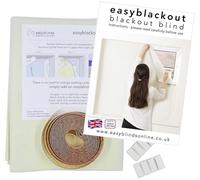 Easyblinds Easyblackout Store occultant avec Ruban adhésif, Crème, pour fenêtres jusqu'à 200x135cm, Autres Disponibles, Faire n’Importe Quelle Forme/Taille, Design breveté, Occultation complète