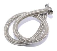 Easyboost Durite Essence 5mm à 6mm Aviation Caoutchouc Renforcé Inox Tressé pour Scooter Booster Moto 50 Débroussailleuse Tondeuse Tronçonneuse Tuyau Carburant Flexible Très Résistant Vendu par 45 cm