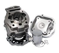 Easyboost Kit Cylindre 50 Fonte pour Derbi Euro 3 et 4 Culasse Piston Bi-segments Type Origine tous modèles D50B0 DRD Senda SM Bultaco Gilera GPR EURO3 EURO4 E3 E4