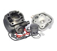 Easyboost Kit Cylindre 50 Fonte pour MBK Nitro Aerox Culasse Piston Bi-Segments Type Origine tous modèles Minarelli horizontal Mach G Jog R