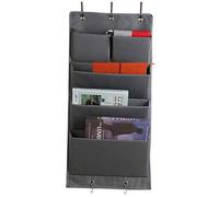 easybuy Porte-Revue Mural, Porte Document Mural, Rangement Tissu Porte, 5 Poches de Rangement en polypropylène Respirant, étagère multifonctionnelle, Montage à la Porte (Suspension), Gris