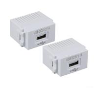EasyByMall 1 module d'alimentation USB, prise 220 V, transformateur 5 V 2,1 A, pour panneau de chargement de téléphone portable, 2,3 x 3,6 cm, pour téléphones portables, MP4 (2 pièces)