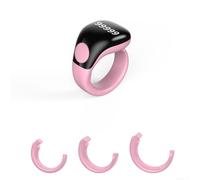 EasyByMall 99999 Count Range Bague Tasbih numérique Noir/rose | Port de charge magnétique, 1 à 2 heures de charge complète, 10 jours en veille, câble USB inclus