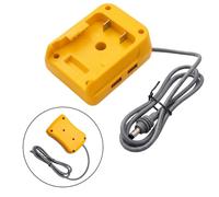 EasyByMall Adaptateur CC 18 W avec câble pour batterie DEWALT 20 V MAX, double chargeur USB-A/C compatible avec DCB200 DCB203 DCB204 DCB205 DCB206 DCB210