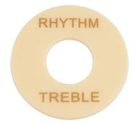 EasyByMall Bague de sélecteur de rythme/aigus pour guitare Gibson Les Paul, blanc/noir, plaque de commande de rechange, diamètre extérieur 33,5 mm