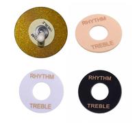 EasyByMall Bague de sélecteur de rythme/aigus pour guitare Gibson Les Paul, blanc/noir, plaque de commande de rechange, diamètre extérieur 33,5 mm