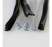 EasyByMall Bande d'étanchéité de porte en PVC de 2 m, résistante aux hautes températures, résistante aux intempéries, pour une utilisation insonorisée et antichoc (type 70/73/90)