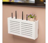 EasyByMall Boîtes de rangement pour routeur WiFi, support de routeur sans fil, boîte de rangement WiFi murale pour le stockage des fils, décodeurs TV, WB8GVS424TCC0UA6191Y31241KZ