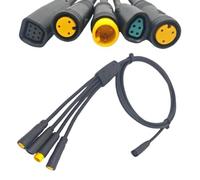EasyByMall Câble principal 1T4 pour moteurs Bafang Mid Drive M225 M325 M625 G341 G321 S307 C101, câble d'extension de 120 cm avec connecteurs 5 broches, 3 broches et 8 broches