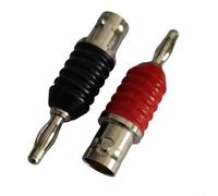 EasyByMall Connecteur BNC en métal vers fiche banane jack 4 mm pour lunette | Connecte des appareils BNC à des systèmes banane de 4 mm, idéal pour les oscilloscopes et générateurs de signaux