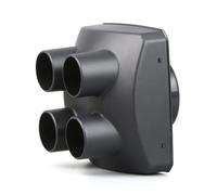 EasyByMall Convertisseur de couvercle de grille d'aération de chauffage Air Diesel, 75 mm vers 4 x 42 mm, séparateur de flux d'air en plastique pour Webasto et chauffage, noir