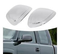 EasyByMall Coques de rétroviseurs chromées pour Chevy Silverado GMC Sierra 1999-2006, plastique ABS résistant aux intempéries