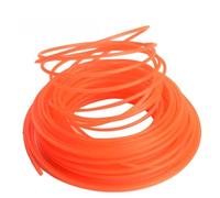 EasyByMall Corde ronde en nylon robuste de 2,4 mm, 15 m, cordon de rechange pour débroussailleuse électrique et à essence, orange