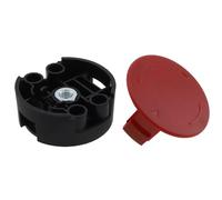 EasyByMall Couvercle de bobine de rechange et tête de coupe pour débroussailleuse Bosch AFS 23-37 (F016F04841 capuchon rouge + F016F04839)