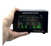 EasyByMall CQV Compteur de puissance numérique SWR 1,8-54 MHz 200 W Testeur de rapport d'ondes stationnaires avec interface UHF de charge de type C pour radio jambon