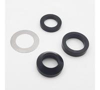 EasyByMall Ensemble de rondelles d'essieu traversant, rondelles plates et coniques M15 x 0,2 et 5 mm pour moyeux de 7,5 mm, entretoises de moyeu de vélo en alliage d'aluminium, noir