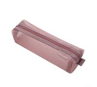 EasyByMall Étui compact en maille de nylon parfaitement conçu pour contenir stylos, règles et plus encore en un seul endroit, rose