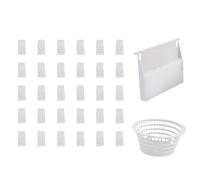 EasyByMall Housse de porte de skimmer + panier avec 30 chaussettes filtrantes pour piscine hors sol et creusée, plastique et tissu, 16 x 16 x 16 cm