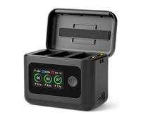 EasyByMall Hub de charge rapide intelligent 27 W avec écran LED pour GoPro Hero 13, double boîtier de charge USB-C avec puissance de sortie réglable