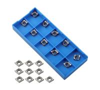 EasyByMall Inserts en carbure CCGT060204-AK H01 pour semi-finition et finition, lames de coupe 6 x 2,38 mm avec force de maintien élevée, 10 pièces