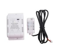 EasyByMall Interrupteur intelligent, disjoncteur, capteur de température et d'humidité pour application eWeLink, automatisation WiFi 20 A 3800 W pour aquarium, chambre de bébé