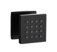 EasyByMall Jets de douche carrés en laiton massif, pulvérisateur d'eau de massage multi-angle noir avec connecteur G1/2 pour salle de bain