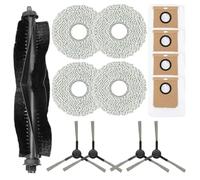 EasyByMall Karcher RCV 5 Plus Kit d'accessoires de rechange : brosse principale, brosses latérales, chiffons en microfibre et sacs à poussière - pour robot de balayage et de balai intelligent