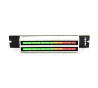 EasyByMall Kit d'analyseur de spectre LED double 12 bits VU mètre, vitesse et luminosité réglables, panneau indicateur de niveau audio 7-12 V pour projets stéréo DIY