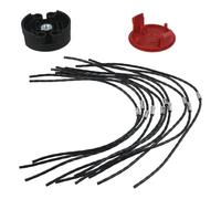 EasyByMall Kit de 10 pièces pour débroussailleuse Bosch AFS 23-37 - Fil nylon 3,5 mm - Rouge et noir