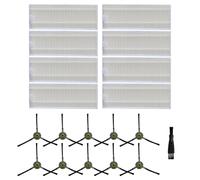 EasyByMall Kit de 19 pièces de rechange pour aspirateurs robots Life (K2/K3/K4/K5/M210/M210S/M210B/M213) - Comprend 8 filtres et 10 brosses de bord