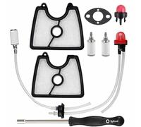 EasyByMall Kit de conduite de carburant avec filtres à air, joint d'amorçage et outil de réglage du carburateur pour souffleurs de feuilles Echo 125B, 125BX, 125BVX