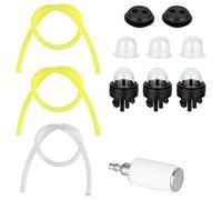 EasyByMall Kit de conduite de carburant avec joint d'étanchéité et poire d'amorçage pour tondeuse à gazon, débroussailleuse et tronçonneuse - Hybride en silicone et plastique, 30 cm