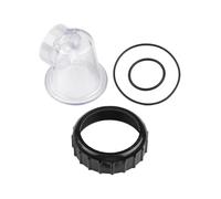 EasyByMall Kit de couvercle de pré-filtre transparent pour pompe de circulation SPS50 - Comprend couvercle, raccord à vis et deux joints toriques (Ø45 mm/Ø79 mm)