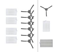 EasyByMall Kit de filtre de rechange et brosse latérale pour aspirateur robot Suzuki Pro Gen 2 - 4 filtres + 6 brosses latérales, matériau durable de qualité supérieure, nettoyage des coins profonds