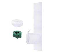 EasyByMall Kit de joint de fenêtre pour climatiseur portable - Joint de ventilation réglable en polyester et PP avec cordon de serrage 25 x 60 à 92 cm