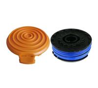 EasyByMall Kit de ligne de bobine et couvercle pour débroussailleuse sans fil EIT250, EIT300, ET23DX, ET23+DX, ET25+DX - Remplacement à double alimentation automatique de 1,5 mm