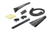 EasyByMall Kit de nettoyage intérieur de voiture compatible avec Karcher 2.863-304.0, 7/8 pièces avec tube d'extension, suceur plat et brosses pour aspirateur humide/sec