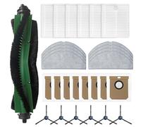 EasyByMall Kit de pièces de rechange pour aspirateur robot Conga 8490 Ultimate Ultra Power, comprend une brosse latérale principale, un chiffon de nettoyage et un sac à poussière