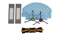 EasyByMall Kit de pièces de rechange pour aspirateur robot N10 et N10 Plus - 2 chiffons à vaisselle, 1 brosse rouleau, 2 brosses latérales, filtre plissé, brosses en caoutchouc, capture de la