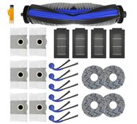 EasyByMall Kit de pièces de rechange pour ECOVACS DEEBOT T30C Omni Gen2, comprend une brosse principale, des brosses latérales, des filtres, des serpillères et des sacs à poussière