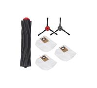 EasyByMall Kit de pièces de rechange pour eufy E20, rouleau principal, brosses latérales, sacs à poussière, ensemble 3 en 1