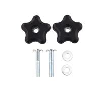 EasyByMall Kit de remplacement de poignée pour tondeuse à gazon Toro - Comprend 2 boutons 117-5976, 2 boulons 92-2260 et 2 rondelles 107-3844, construction plastique-métal, noir