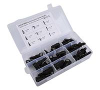 EasyByMall Kit de réparation rapide de connecteurs de conduite de carburant, 24 connecteurs de tuyau à clipser pour conduites d'huile diesel SAE10 de 0,6 cm, raccords mâles et femelles ABS