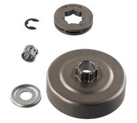 EasyByMall Kit de roulement de pignon de tambour d'embrayage 3/8" LP avec jante P7, roulement à aiguilles et clip E pour tronçonneuses MS170, MS180, MS210, MS230, MS250