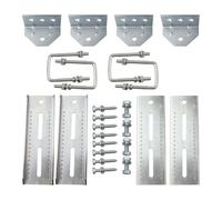 EasyByMall Kit de support de lit supérieur pivotant pour traverses de remorque de bateau - 4 pièces en acier galvanisé, support d'angle réglable pour tailles de 3,8 x 7,6 cm, 5,1 x 7,6 cm et 7,6 x 7,6